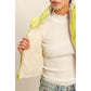 Reversible Puffer Vest: PALE OLIVE