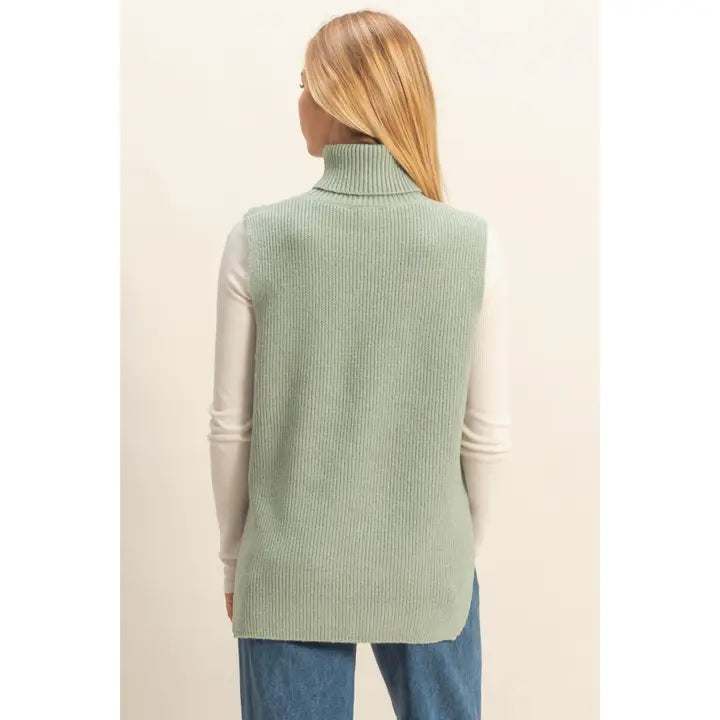 Sleeveless Turtleneck Sweater