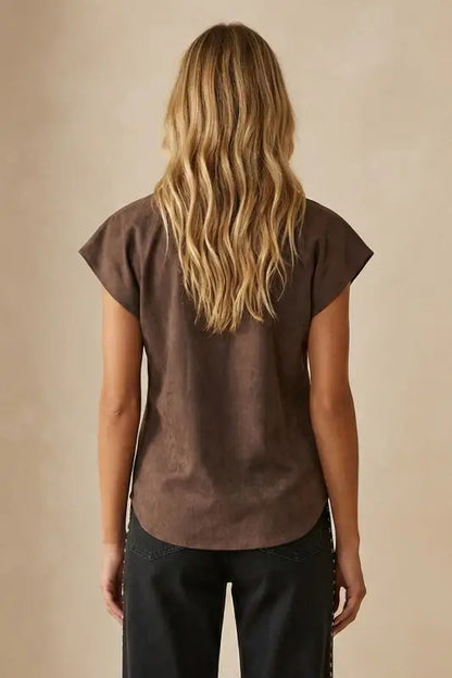 Soft Matte Drop Shoulder Blouse