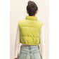 Reversible Puffer Vest: PALE OLIVE