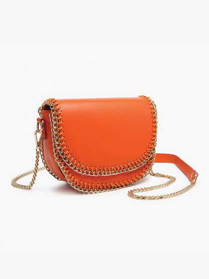 Istanbul Gold Chain Trim Crossbody | JN2561 : Greige