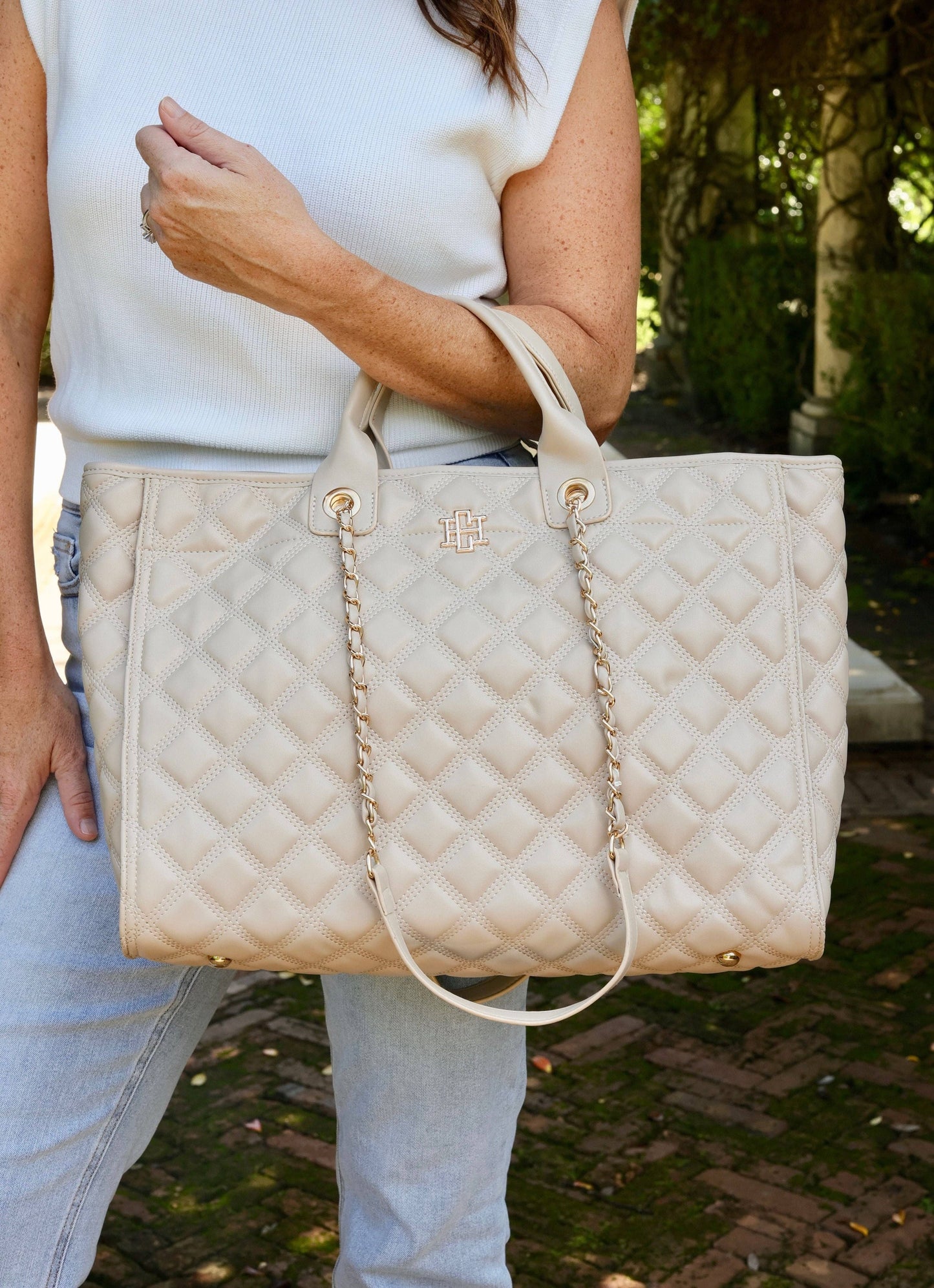 Melissa Tote Bag NUDE QUILTED DQ: Default