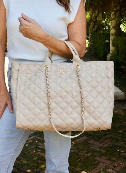 Melissa Tote Bag NUDE QUILTED DQ: Default