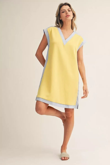 Yellow & Blue Sherry Dress