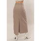 Pencil Midi Skirt: MOCHA