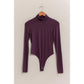 Long Sleeve Turtleneck Bodysuit: CREAM / S-M-L(1-1-1)