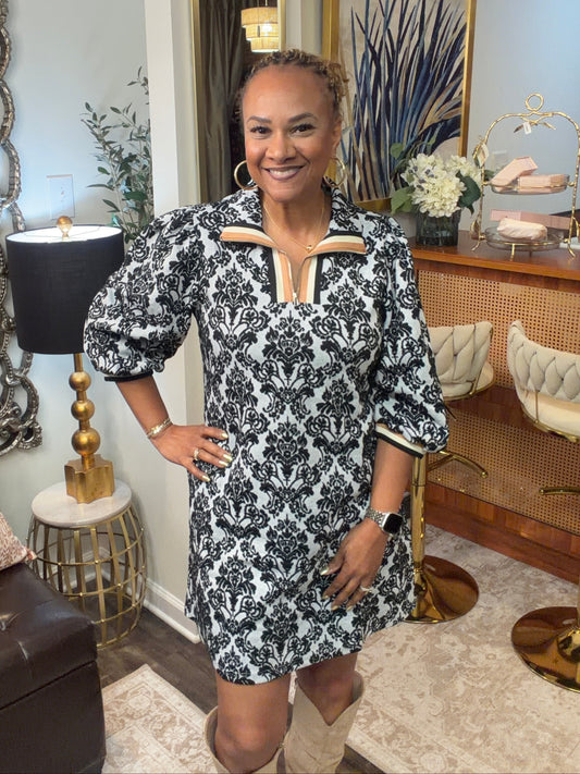 Katie Textured Shift Dress