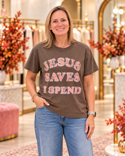 Jesus Saves I Spend Graphic Tee