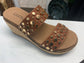 Corky’s bourbon wedge heel