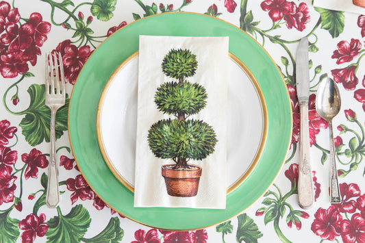 Hester & Cook Topiary Guest Napkin