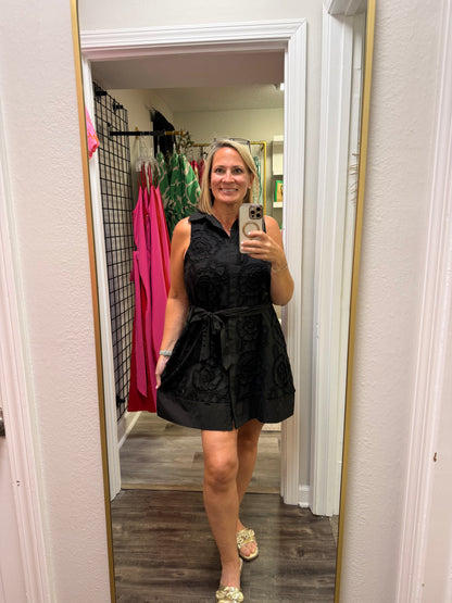 Black Lace Mini Dress