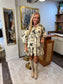 Cream Botanical Print Mini Dress