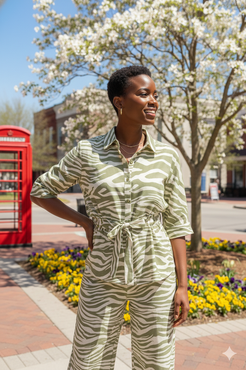 Marna Zebra Print Top