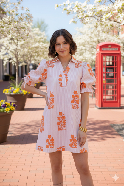 Jewel Print Denim Dress