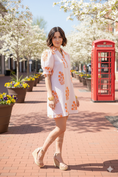 Jewel Print Denim Dress