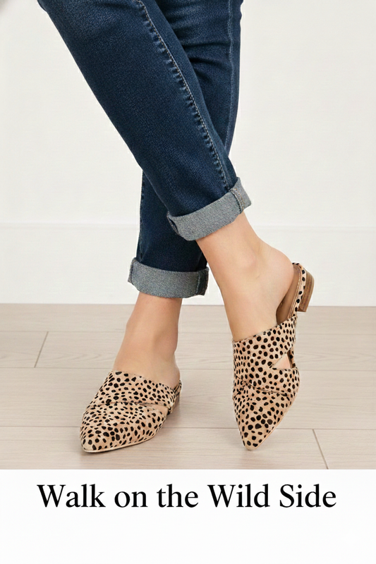 Penny Leopard Slide Shoe