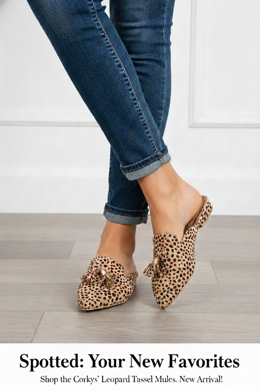 Darcy Leopard Print Tassel Pointed-Toe Mules