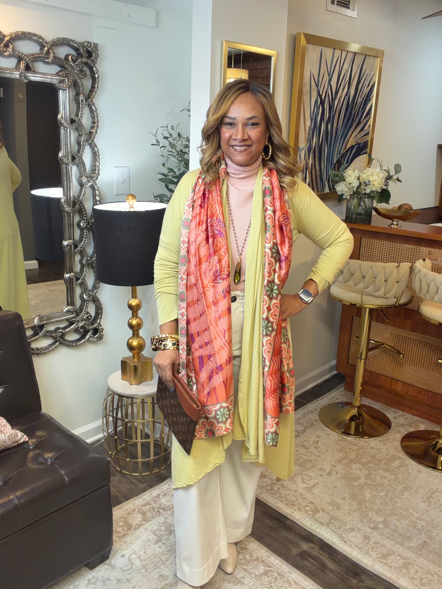 Draped Long Solid Cardigan