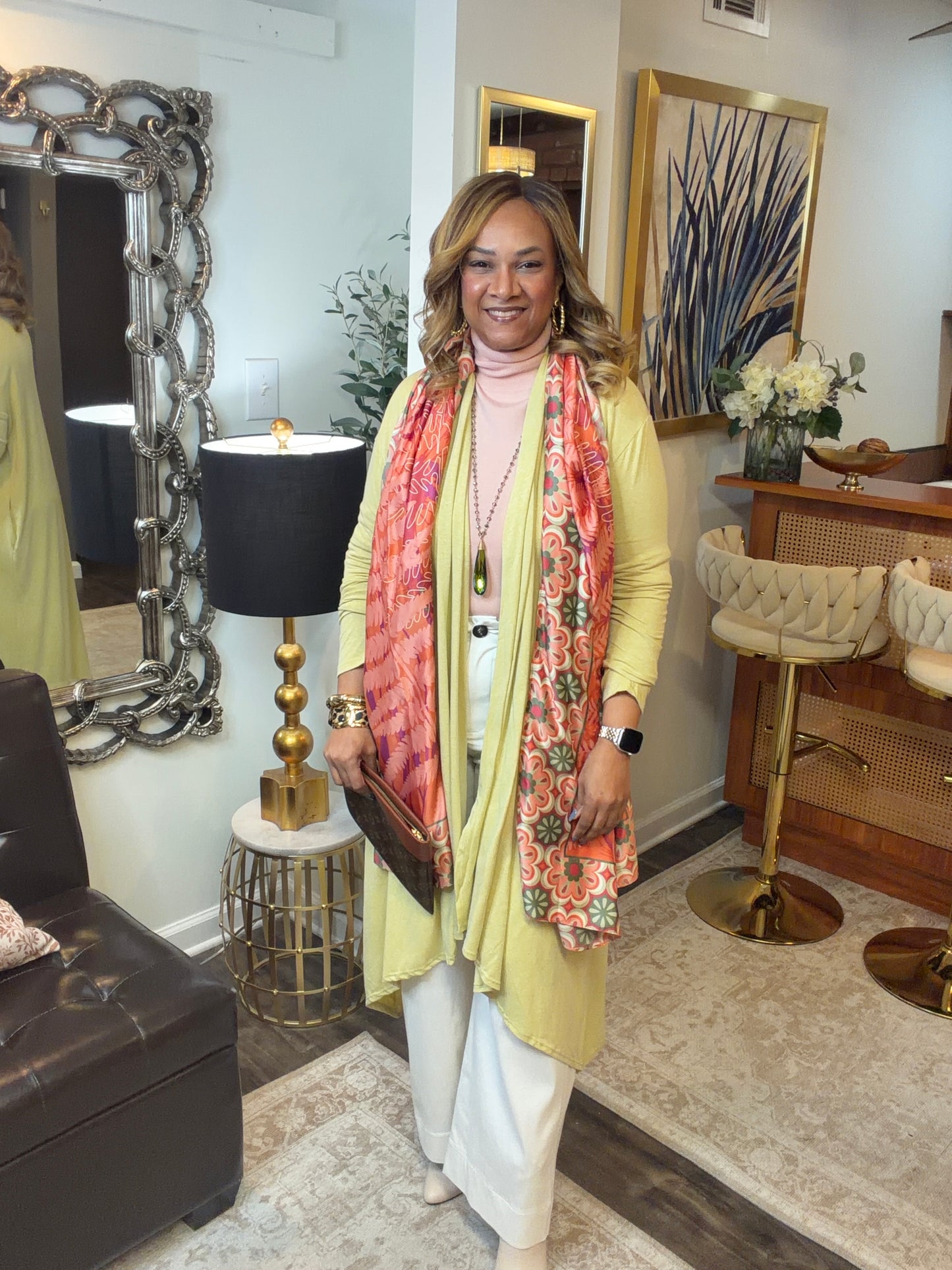 Draped Long Solid Cardigan