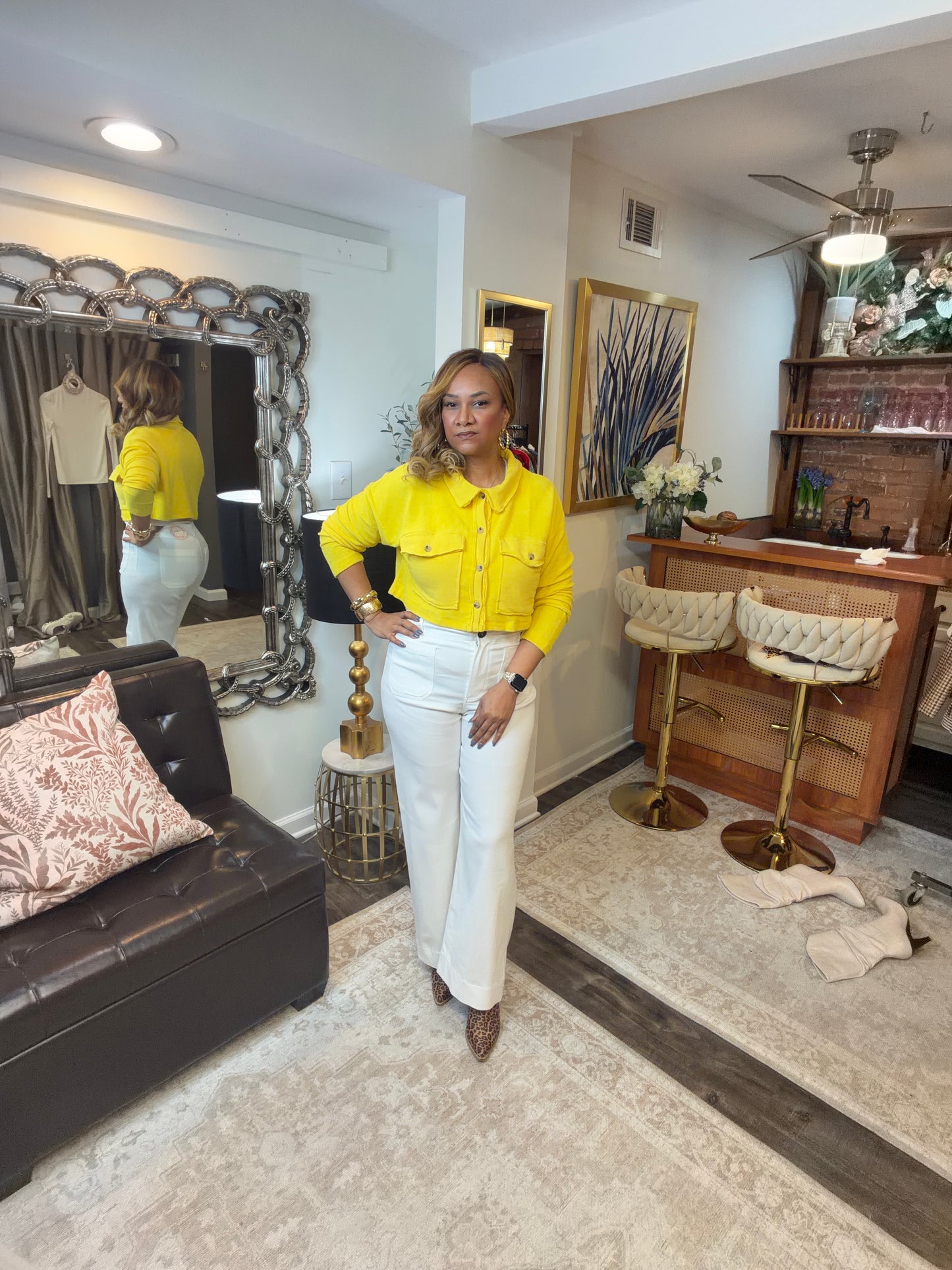 Maggie Button Front Pants