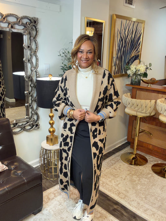 Leopard Duster Sweater