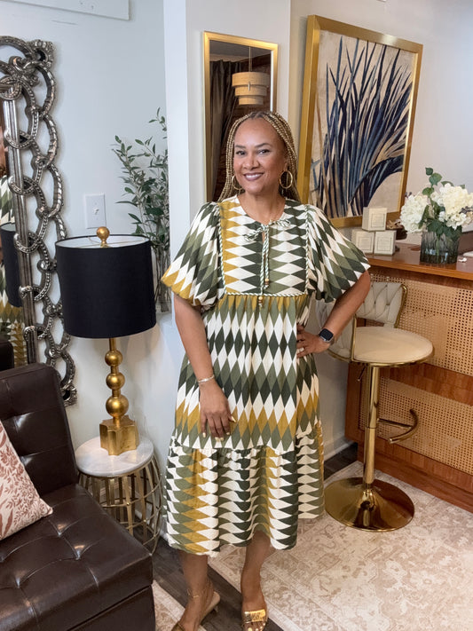 Diamond Midi Dress
