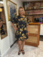 Lily Black Floral Puff Sleeve Dress