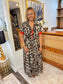 Maxi Leopard Dress with Red Details