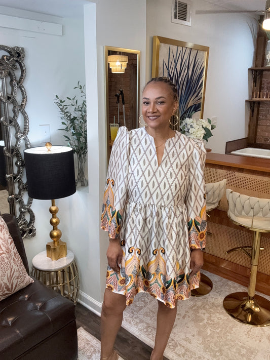 Western Elegance Babydoll Dress