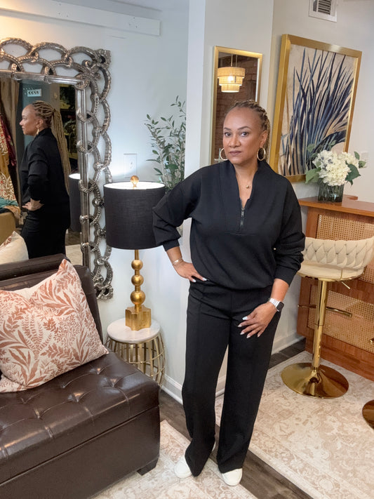 Rae Moton Scuba Luxe Half Zip Jacket