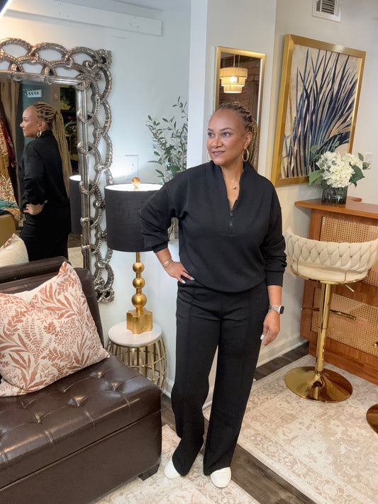 Rae Moton Scuba Luxe Half Zip Jacket