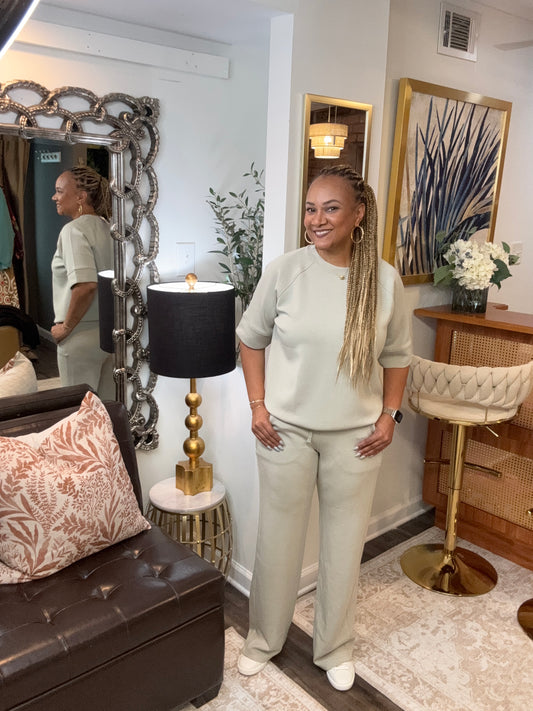 Rae Moton Scuba Straight Pants