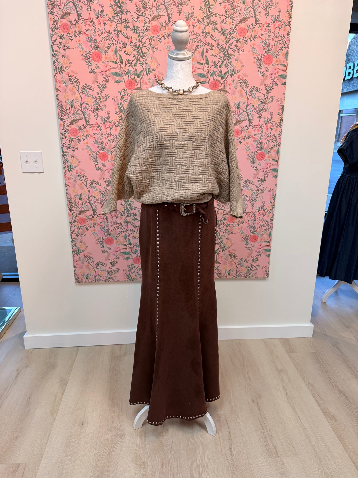 Skylar Faux Suede Maxi Skirt