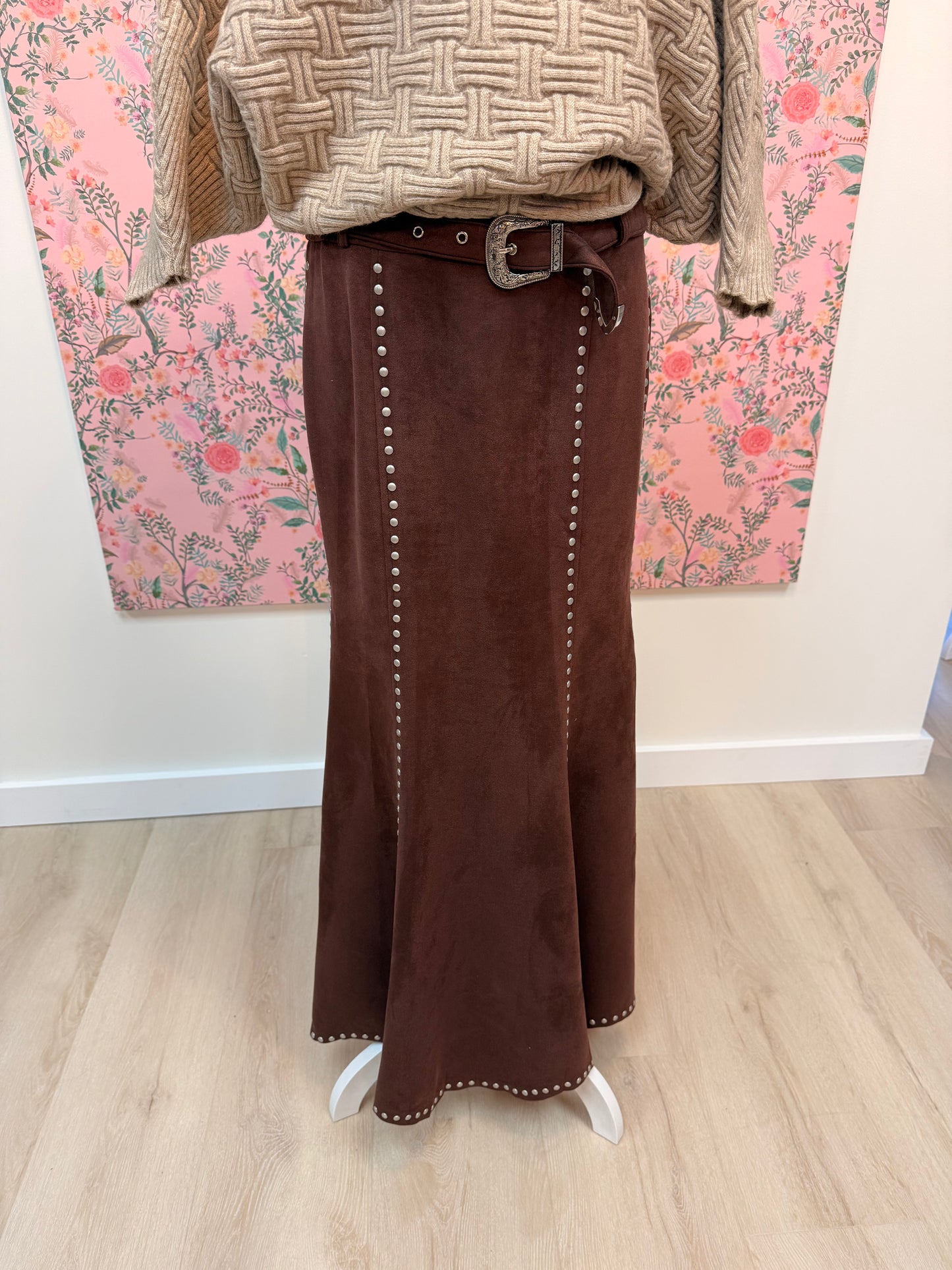 Skylar Faux Suede Maxi Skirt