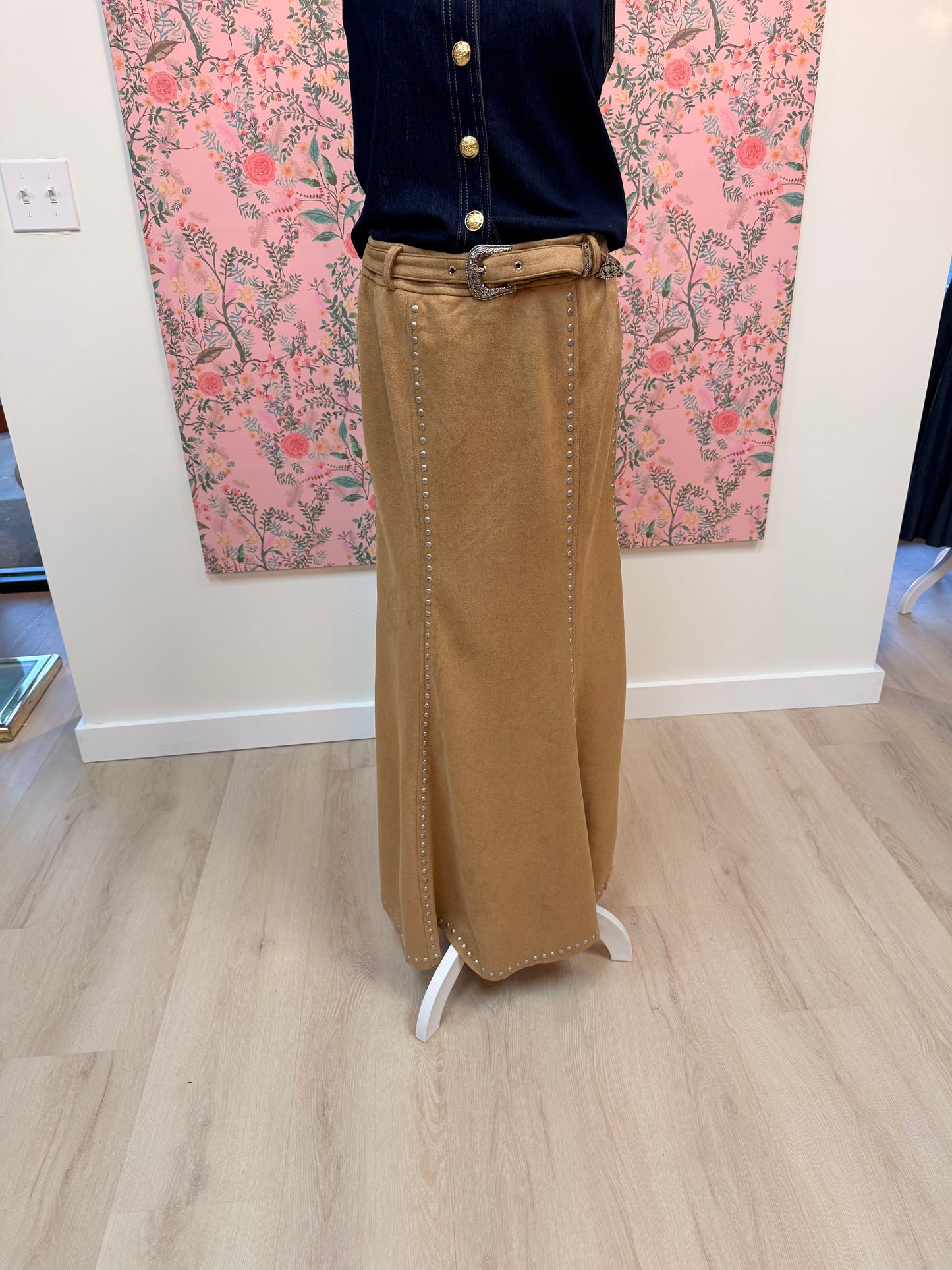 Skylar Faux Suede Maxi Skirt