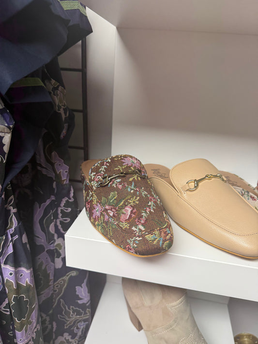 Charmer Floral Slip on Mule Shoe