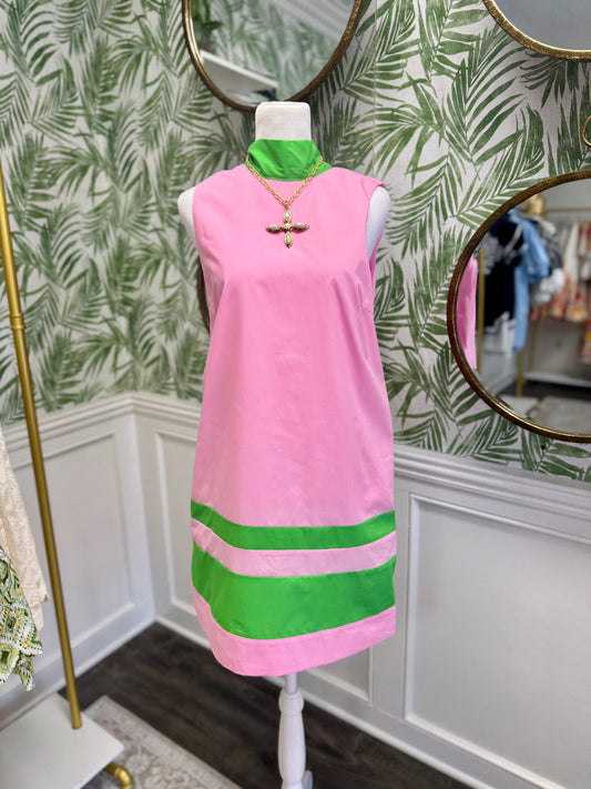 Pink Tie Back Mini Dress