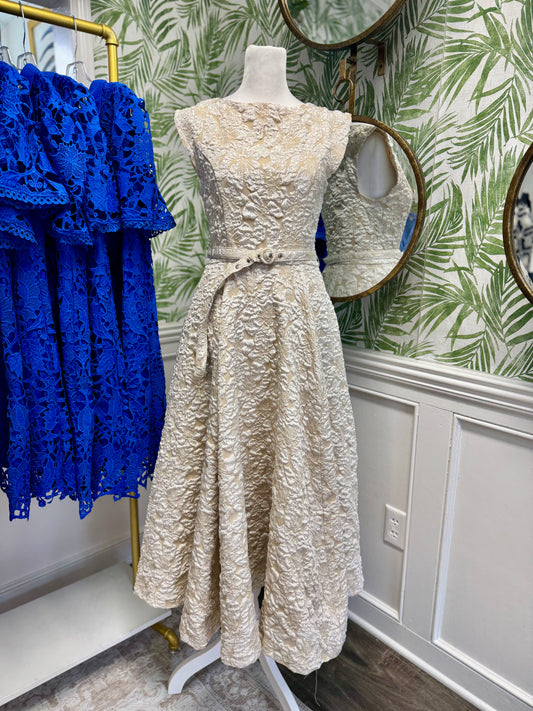 June Ivory Midi Dress