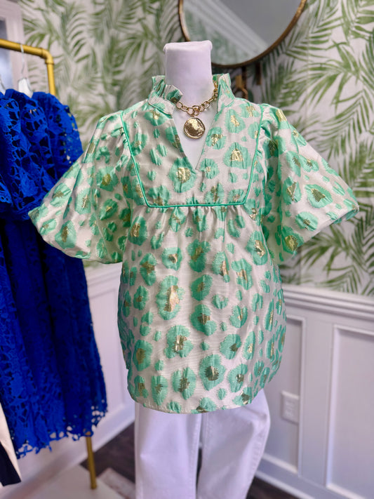 Jade Babydoll Blouse