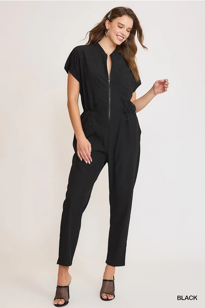 Zip Down Utility Jumpsuit