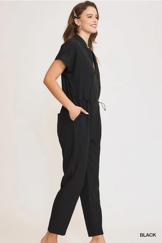 Zip Down Utility Jumpsuit