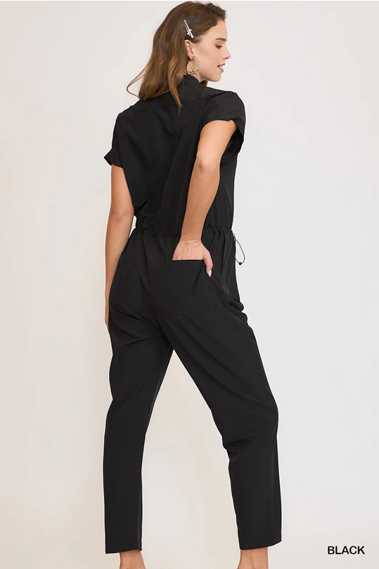 Zip Down Utility Jumpsuit