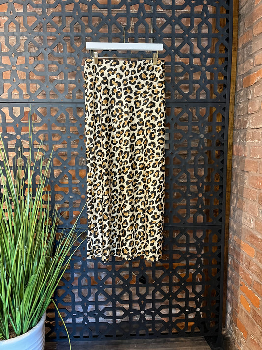 Leopard Print Maxi Skirt