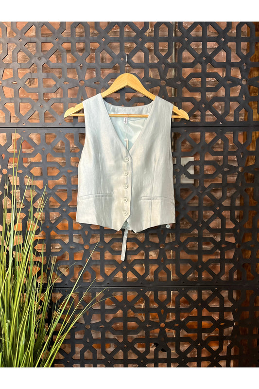 Mint V-neck Vest