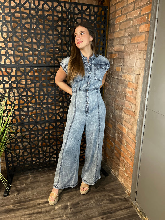 "Gina" Denim Jumpsuit