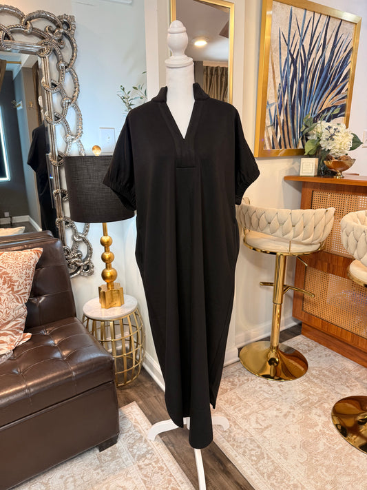 Maxi Black Casual Dress