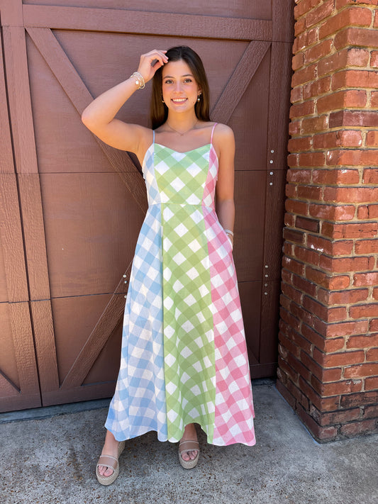 Multi Color Pastel Maxi Dress