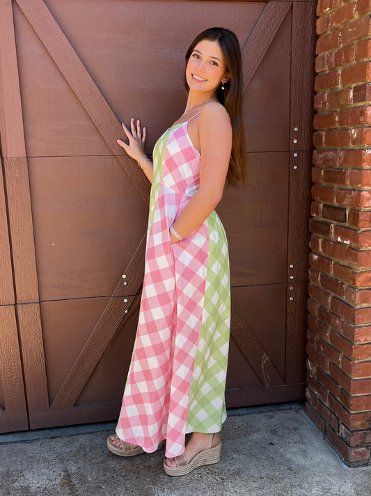 Multi Color Pastel Maxi Dress