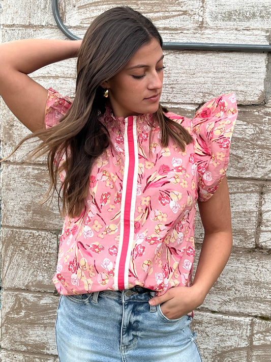 Pink Floral Shirt