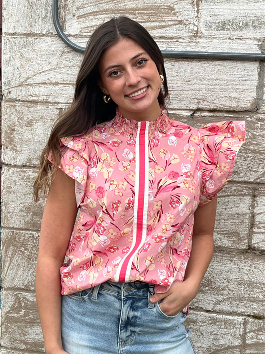 Pink Floral Shirt